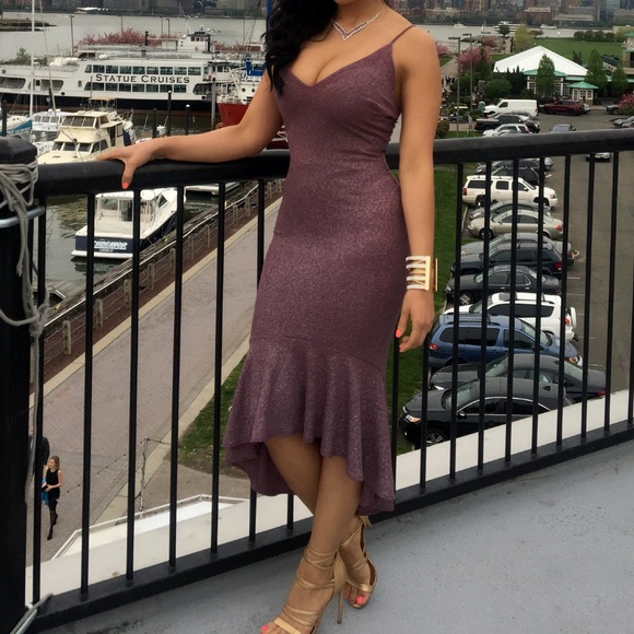 Wedding sparkle Classy purple dress - Picture 2 of 4